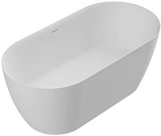 Ванна из искусственного камня Cezares Relax Solid Surface 150x75 см, отдельностоящая, матовая белая,