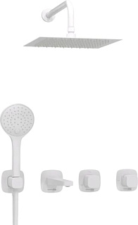 Душевой комплект Wasserkraft Saale A9551.267.316.146.254.328.156.155, С ВНУТРЕННЕЙ ЧАСТЬЮ, белый