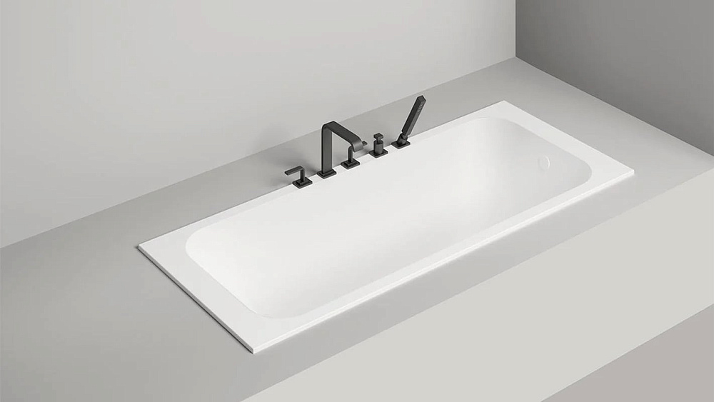 Ванна из искусственного камня Salini Orlanda S-Sense 170x70 см, встраиваемая, матовая белая