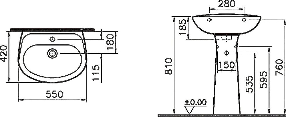 Раковина VitrA Normus 9600B003