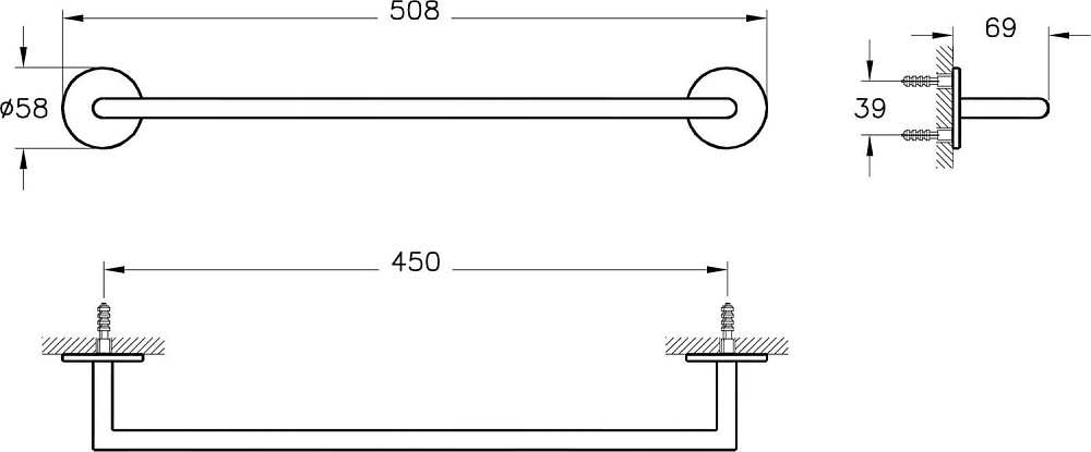 Полотенцедержатель VitrA Origin A4488629 медный