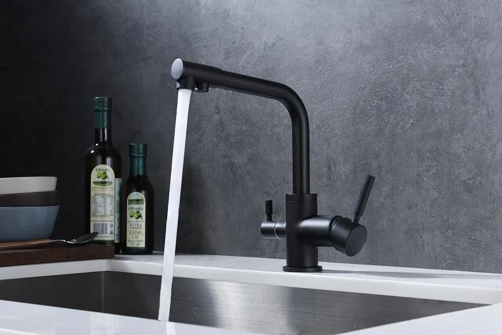 Смеситель для кухни Emar Steel ЕС - 3003N black