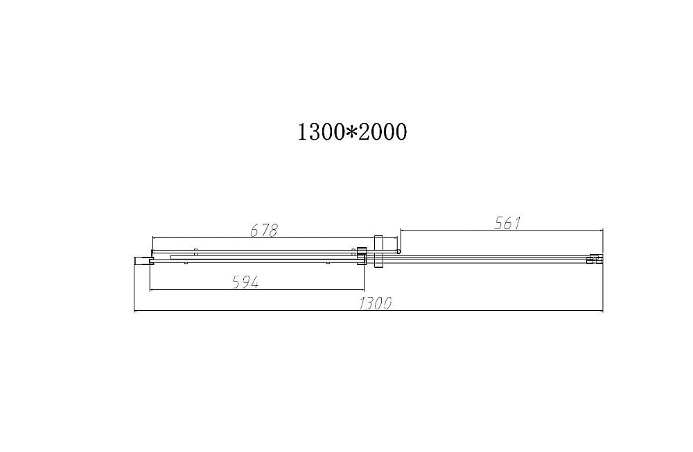 Душевая дверь в нишу Vincea Dice VDS-4D130CLGM 130 см, профиль вороненая сталь, стекло прозрачное