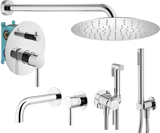 Комплект для ванной Plumberia Selection Ixo KITZXO18CR210 С ВНУТРЕННЕЙ ЧАСТЬЮ, хром