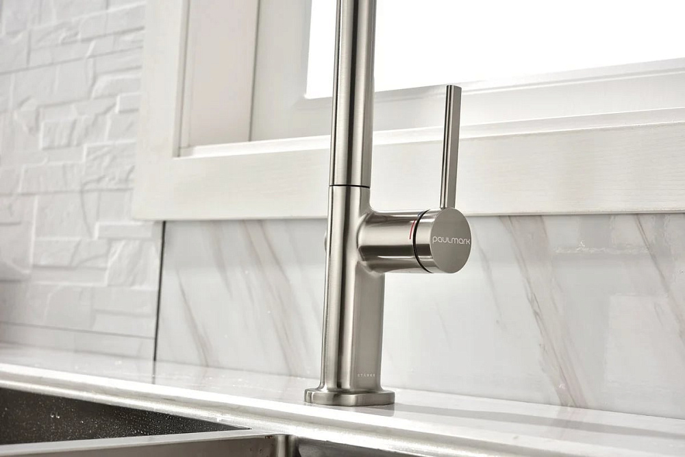 Смеситель для кухни Paulmark Neo Ne214419-Ni никель