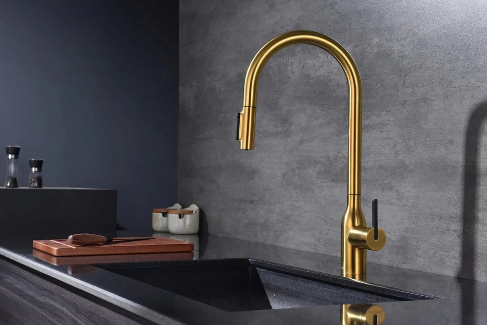 Смеситель для кухни Paulmark Universal Un213880-BG брашированное золото