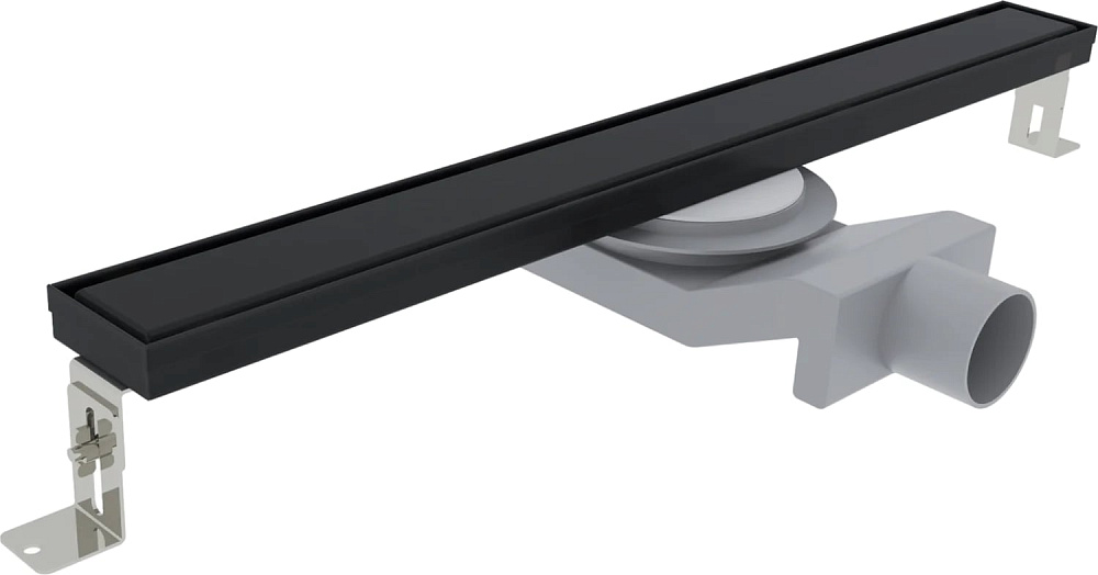 Душевой трап (лоток) Plumberia Selection PSL Linear 80 см, черный матовый