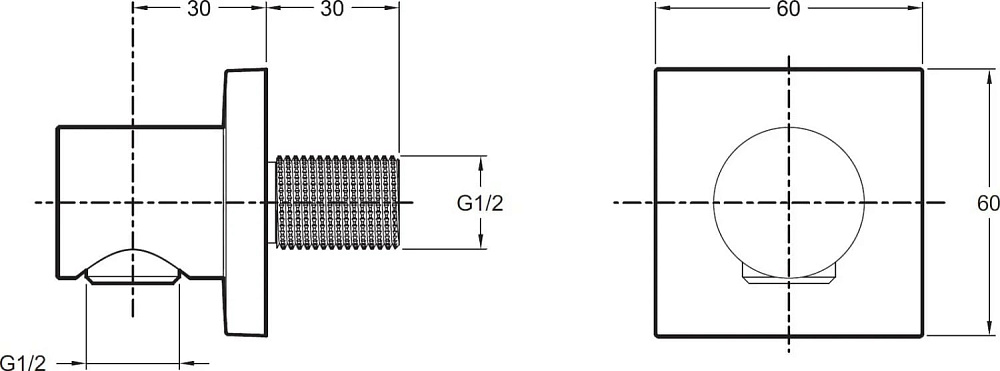 Шланговое подключение Jacob Delafon Modulo E8467-CP