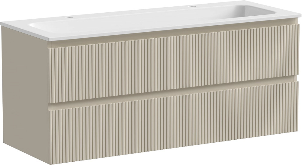 Тумба с раковиной Sancos Snob T 120 см, beige soft, раковина CN7016