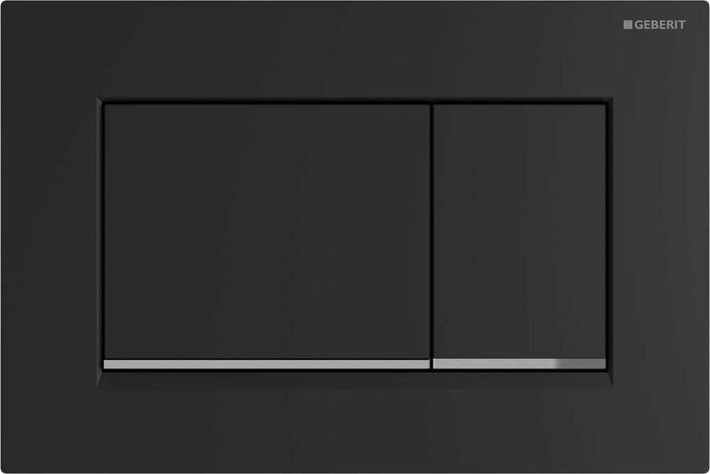 Кнопка смыва Geberit Sigma 30 115.883.14.1 черная матовая, хром глянцевый