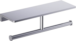 Держатель туалетной бумаги Timo Selene 10045/00 двойной, с полкой для телефона
