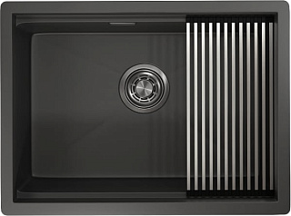 Мойка кухонная Granula Kitchen Space 6045U, черный матовый