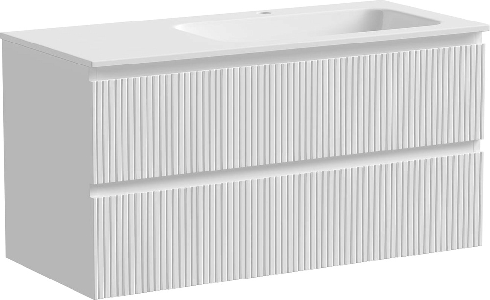 Тумба с раковиной Sancos Snob T 100 см, R, bianco