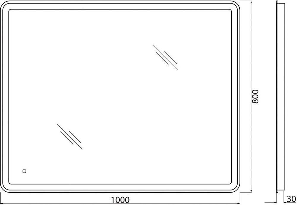 Зеркало BelBagno SPC-MAR-1000-800-LED-TCH