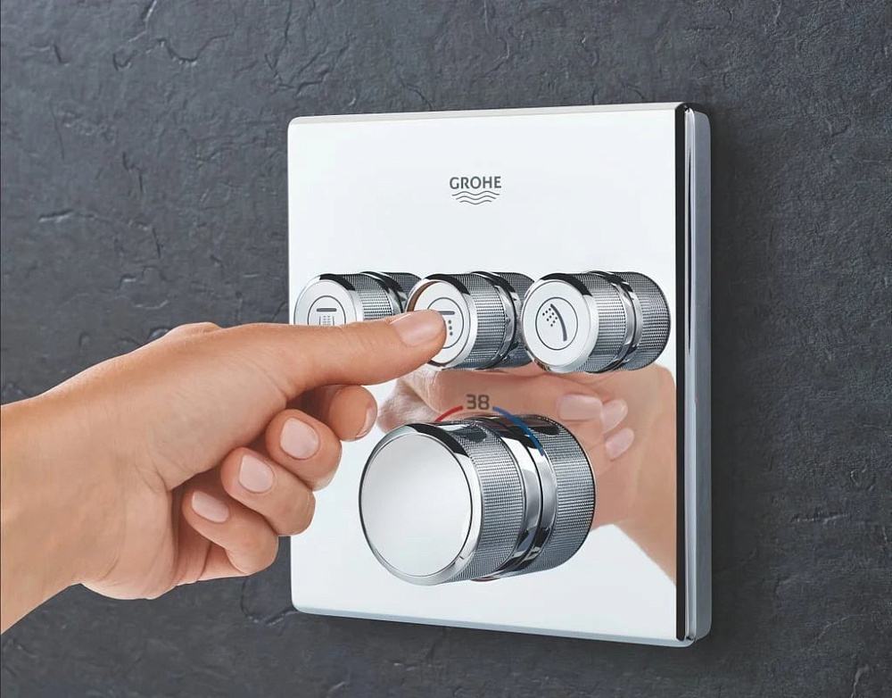 Душевой комплект Grohe Grohtherm SmartControl 34706000, С ВНУТРЕННЕЙ ЧАСТЬЮ