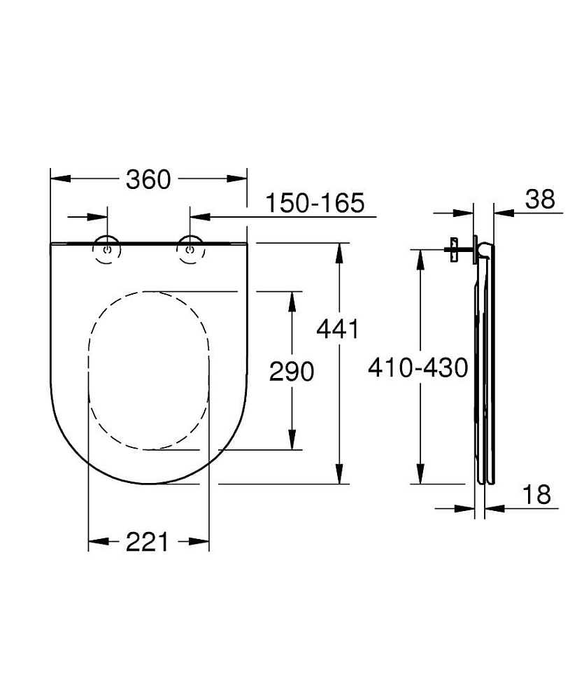 Крышка-сиденье Grohe Bau Ceramic 39913000 с микролифтом