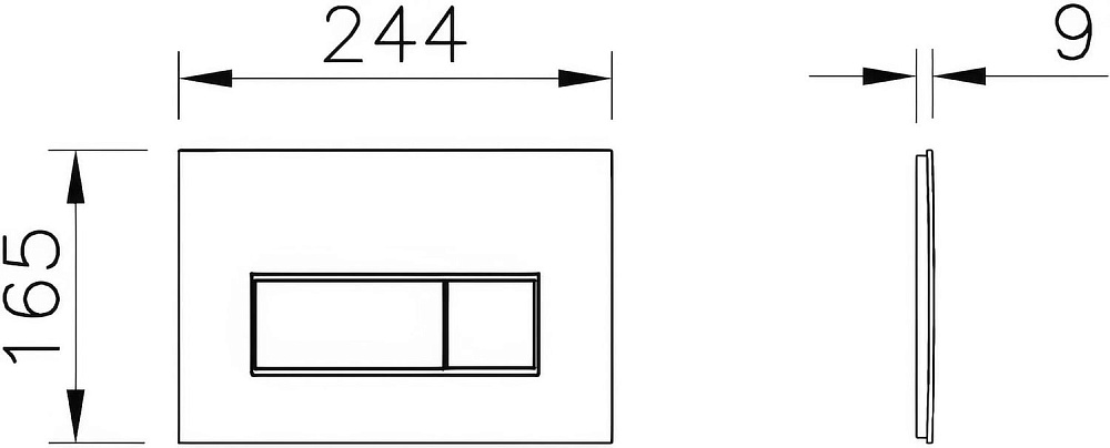 Кнопка смыва VitrA Root Square 740-2311 черная матовая