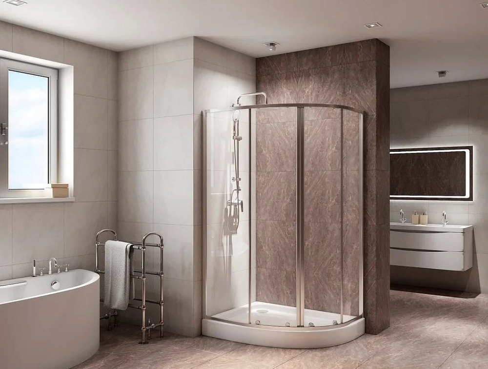 Душевой уголок BelBagno Due RH 2 100/80 C Cr