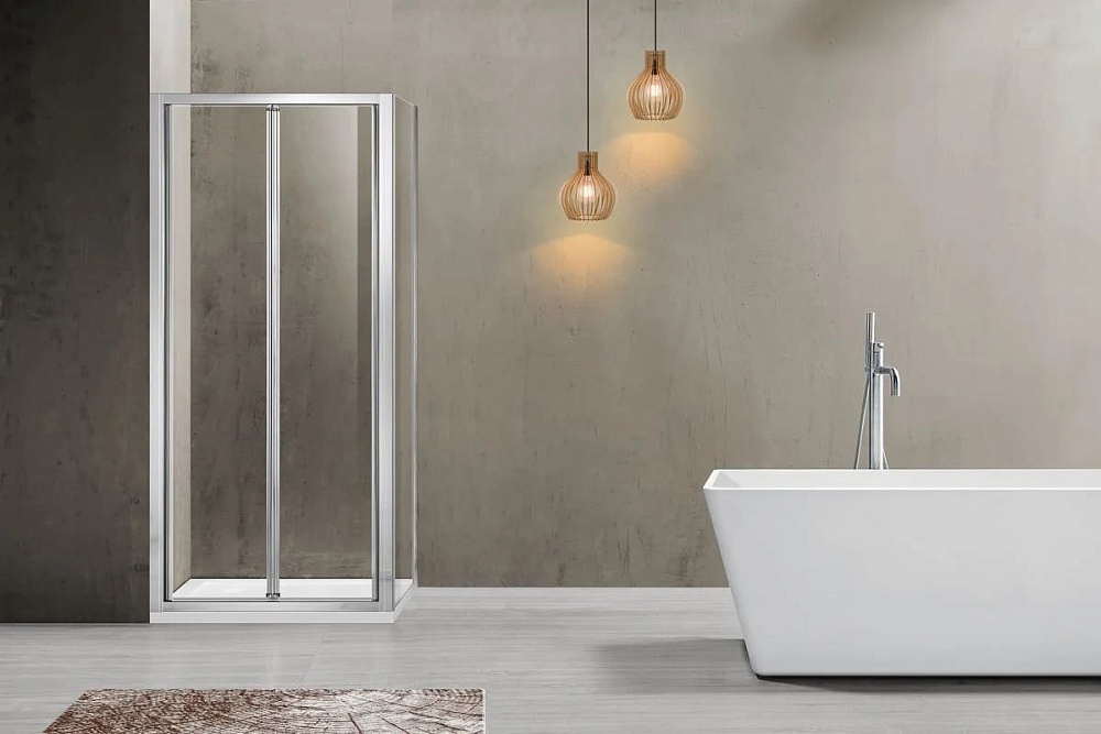 Душевой уголок Vincea Garda VSR-1G9080CL 80x90 см, профиль хром, стекло прозрачное
