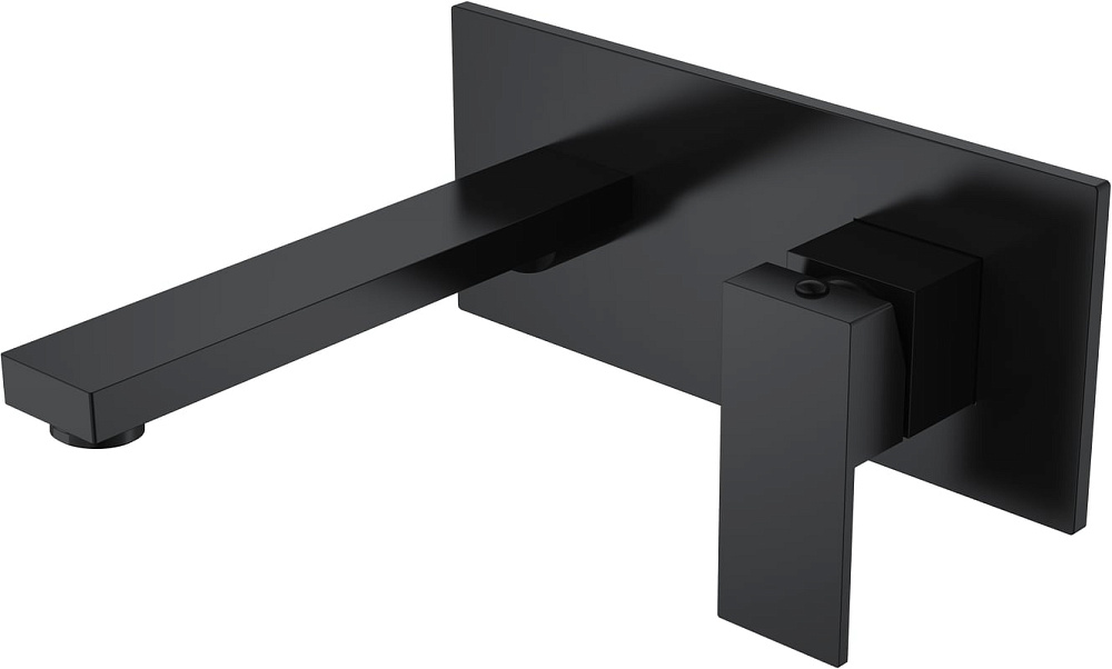 Смеситель для раковины Boheme Qubic 475-B С ВНУТРЕННЕЙ ЧАСТЬЮ, matt black