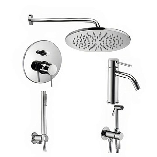 Комплект для ванной Paffoni Light KITZLIG015CR071 С ВНУТРЕННЕЙ ЧАСТЬЮ, хром