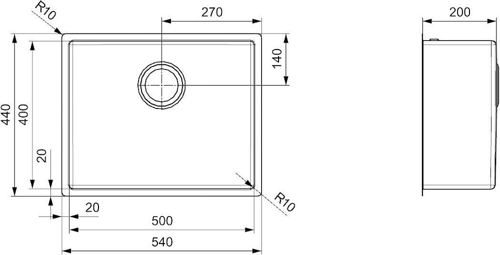 Мойка кухонная Reginox Miami 3,5" PVD 50x40 cooper