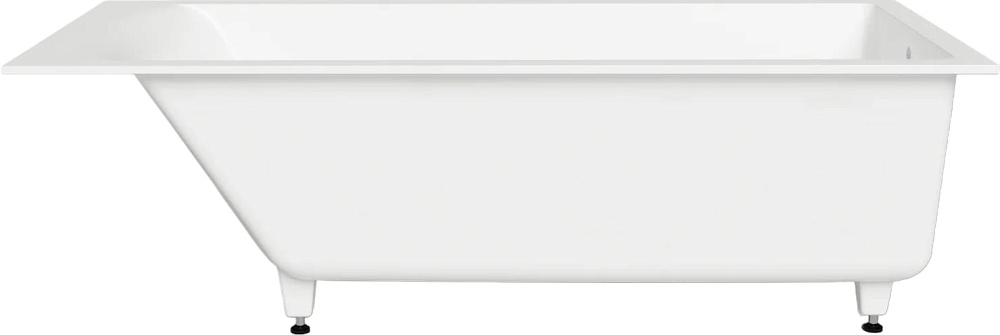 Ванна из искусственного камня Salini Cascata S-Sense 180x80 см, встраиваемая, матовая белая, на ножк