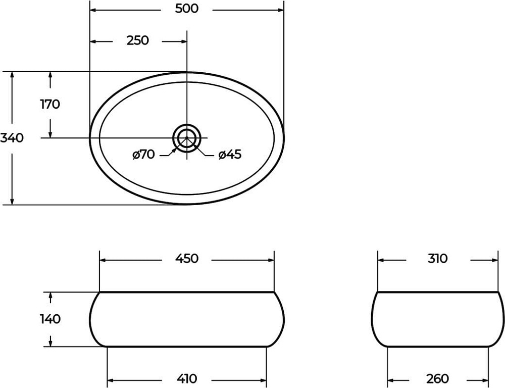 Накладная раковина BelBagno BB1085