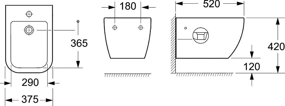 Биде подвесное BelBagno Genova BB1104BH