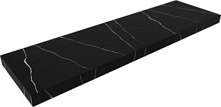 Столешница в ванную под раковину Armadi Art Flat Nero Marquina 160 с кронштейнами