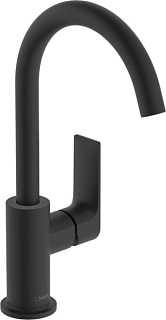 Смеситель для раковины Hansgrohe Rebris E 72576670 черный матовый