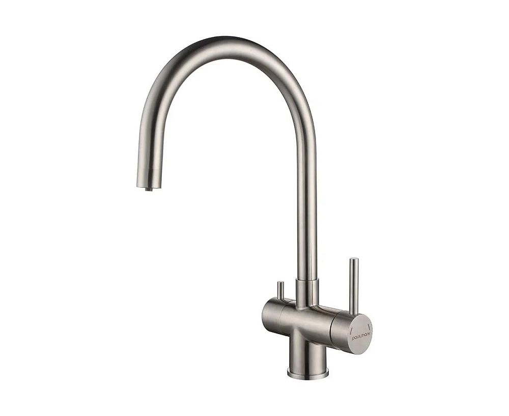 Смеситель для кухни Paulmark Heller He213218-BS брашированная сталь