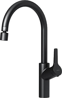 Смеситель для кухни Damixa Eclipse 310722300 с двухрежимным регулируемым аэратором, черный