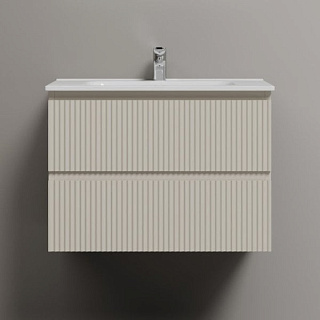 Тумба с раковиной Sancos Snob R 70 beige soft, раковина CN7007