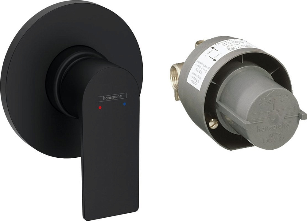 Встраиваемый смеситель Hansgrohe Rebris E 72658670 С ВНУТРЕННЕЙ ЧАСТЬЮ, черный мато