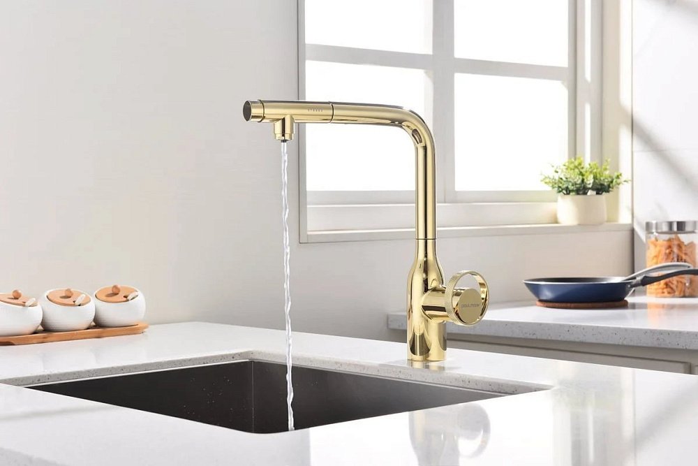 Смеситель для кухни Paulmark Urban Ur213104-G золото