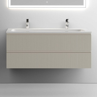 Тумба с раковиной Sancos Snob T 120 см, beige soft, раковина CN7016