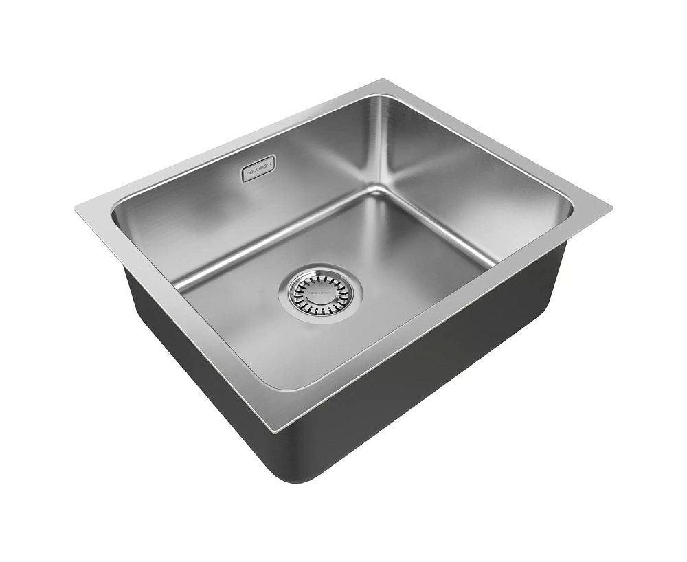 Мойка кухонная Paulmark Vista PM305444-BS, брашированная нержавеющая сталь