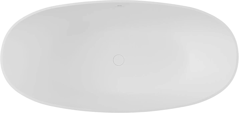 Ванна из искусственного камня Allen Brau Krion Oval 170x80 см, отдельностоящая, матовая белая, оваль