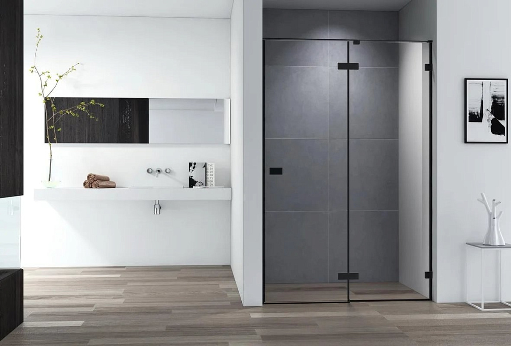 Душевая дверь в нишу Cezares Bellagio BELLAGIO-B-12-140-C-NERO 140 см, черная