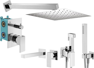 Комплект для ванной Plumberia Selection Tag KITZTG18CR220 С ВНУТРЕННЕЙ ЧАСТЬЮ, хром