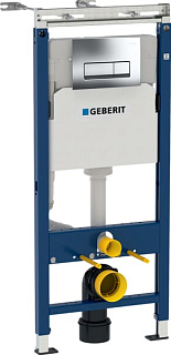 Система инсталляции для унитазов Geberit Duofix Платтенбау 458.125.21.1, 4 в 1 с кнопкой смыва, хром