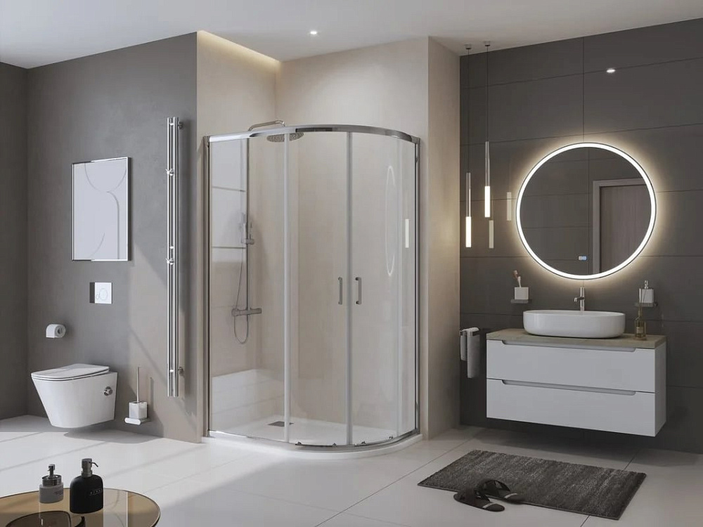 Поддон для душа BelBagno Uno RH L 120х90, белый, с сифоном
