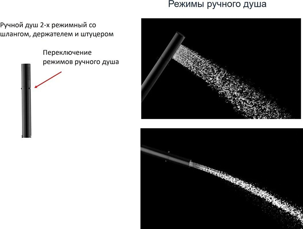Душевая стойка Cezares Eco CD-T-NOP, черный матовый