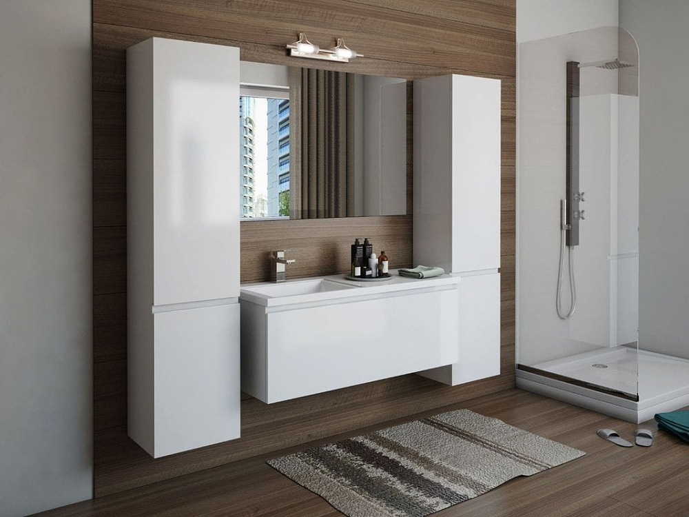 Тумба под раковину без столешницы Эстет Dallas Luxe 130 подвесная, 1 ящик, L