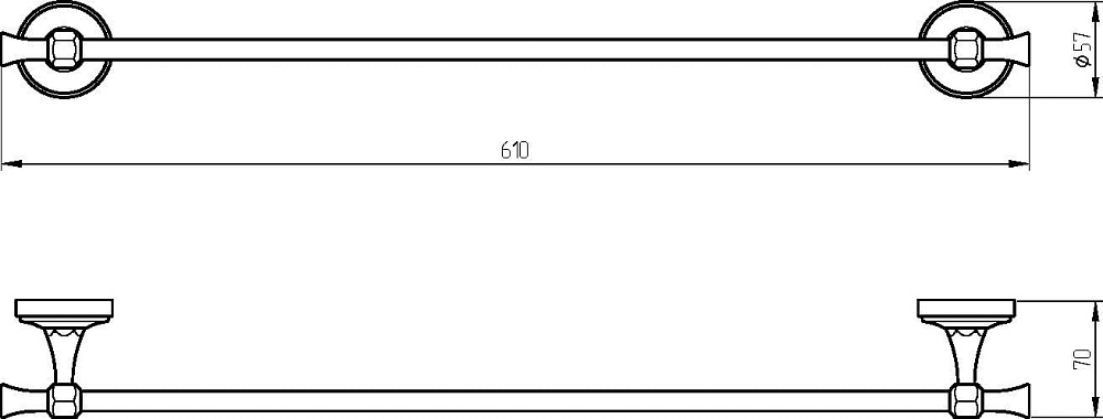 Полотенцедержатель Migliore Fortuna 27656 бронза
