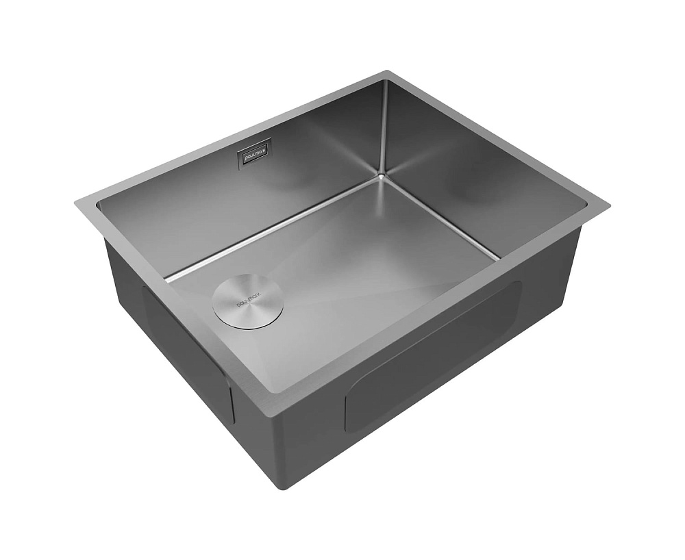 Мойка кухонная Paulmark Next-Skew 54-L UNI, PM885444-L-BS брашированная сталь