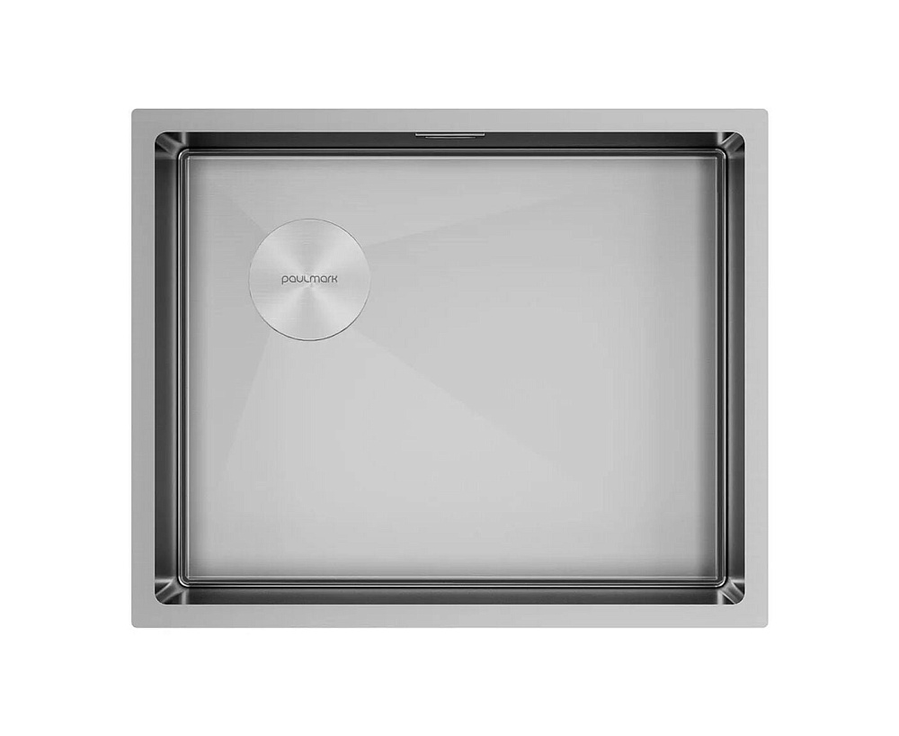 Мойка кухонная Paulmark Next-Skew 54-L UNI, PM885444-L-BS брашированная сталь