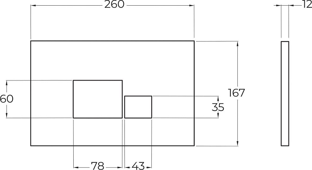 Кнопка смыва BelBagno BB074NERO черная матовая