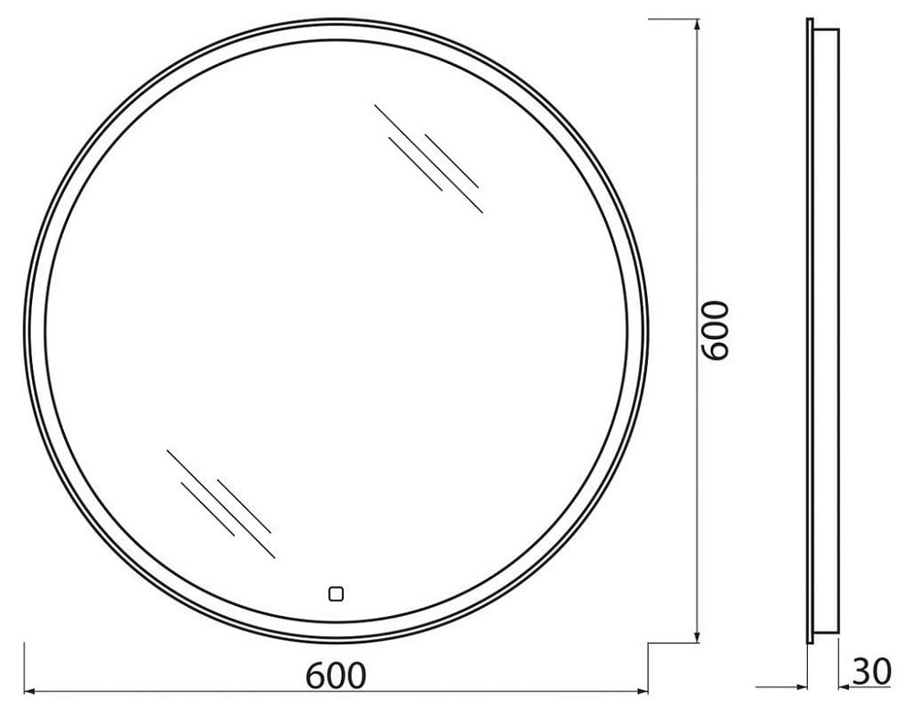 Зеркало круглое BelBagno SPC-RNG-600-LED-TCH